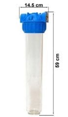 Aquafer 20 inç Silifoz Kireç Önleyici Yıkanabilir Su Filtre 1.1/4 inc 100 Mikron