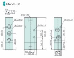 Jelpc 4A220 Pnömatik Yön Kontrol Valfi 5/2 Çift Hava Kontrol