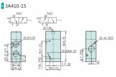 Jelpc 3A410 Pnömatik Yön Kontrol Valfi 3/2 Tek Bobin