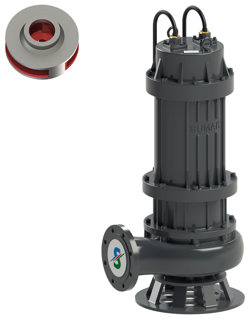 Sumak SDTK 200/6 Foseptik Dalgıç Pompa Trifaze (380V) 20HP (10 m. Kablolu)