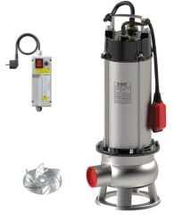 Sumak SDFV 30/2 İNOX Komple Paslanmaz Vortex Çarklı Foseptik Dalgıç Pompa 220 Volt 3 Hp 16.5 Mss