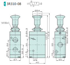 Jelpc 3R310 Pnömatik Yön Kontrol Valfi 3/2 Çekmeli (El Kumandalı)