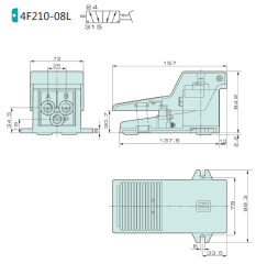 Jelpc 4F210 Pnömatik Yön Kontrol Valfi 5/2 Pedal