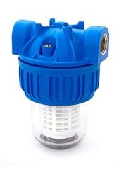 Aquafer 5'' Tombul Yıkanabilir Kartuşlu Filtre Takımı 1 inc 50 Micron