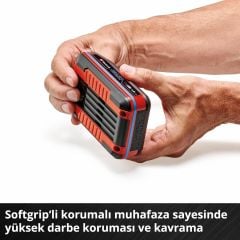 Einhell 18 V 4.0 Ah SEALED Power X-Change PLUS (Su ve toz geçirmez, IP57 koruma sınıfı, tüm Power X-Change cihazları ile uyumlu, şarj cihazı dahil değildir)