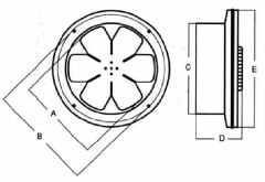 Modern Teknik 30 Cm Cam ve Duvar Aspiratörü 1300 m³/h 1400 RPM