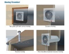 Aircol 200lük Banyo, Wc, Tuvalet Fanı / Aspiratörü 350 m³/h - Aircol 200