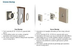 Otomatik Panjurlu Tuvalet ve Banyo Fanı / Aspiratörü 160 m³/h - Aircol 120 OP