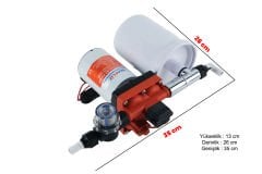 Seaflo 12 Volt 2 Lt Tanklı Otomatik Tekne, Karavan Hidroforu 18.9 Lt/Dk 3.7 Bar