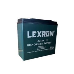 LEXRON 12V 24 AH Jel Akü, Güneş Enerji Aküsü, Solar Jel Akü