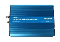CARSPA Güneş Enerji Sistemi İnverteri, Solar Enerji İnverteri 2000W-12V Tam Sinüs İnverter