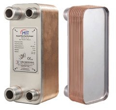 Mit MB-01 - 20 Plaka Kaynaklı Plakalı Isı Eşanjör Bağlantı 3/4- 1/2 Kapasite 360 Litre/Saat