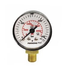 Pakkens 0-315 Bar 40 mm Alttan Bağlantılı Kuru Manometre G 1/8 inç