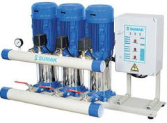 Sumak SHT6 C 180/10 Düşey Milli Kademeli Üç Pompalı Hidrofor 8 KAT 48 DAİRE
