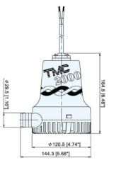 Tmc SR12114 Sintine Pompası 24V 2000 gph