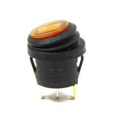 Yuvarlak Körüklü Işıklı Anahtar Turuncu, ON-OFF  3 Pin - Düğme Buton Switch