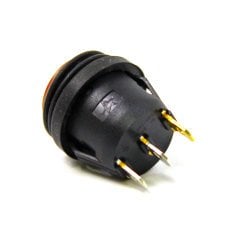 Yuvarlak Körüklü Işıklı Anahtar Turuncu, ON-OFF  3 Pin - Düğme Buton Switch
