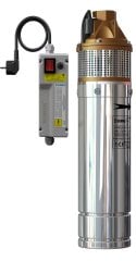 Sumak 4SDM100 4 inch Paslanmaz Dalgıç Pompa Monofaze (220V) 1HP (Panolu, 15 m. Kablolu)