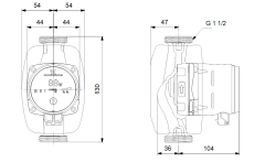 Grundfos ALPHA1 25-40(130 mm) 18-25.000 Kazan İçin Frekans Konvertörlü Sirkülasyon Pompası 4mss 2.6m³/h