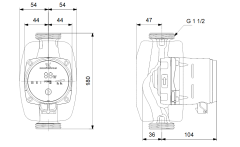 Grundfos ALPHA1 25-40(180 mm) 18-25.000 Kazan İçin Frekans Konvertörlü Sirkülasyon Pompası 4mss 2.6m³/h