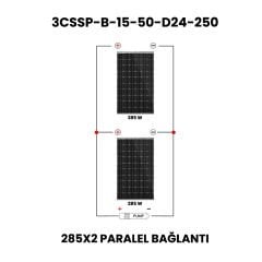24 Volt Dc Solar Güneş Enerjili Dalgıç Pompa 250W 15 Mt Kablolu 50Mss 1.5m³/h