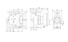 Grundfos MAGNA1 32-120 F(220 mm) 200-300.000 Kazan İçin Frekans Konvertörlü Sirkülasyon Pompası 12mss 17m³/h