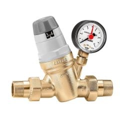 Caleffi 535061 Manometreli Basınç Düşürücü DN25, Rakorlu, Değiştirilebilir Filtreli 1 inç