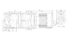 Grundfos MAGNA1 40-80 F(220 mm) 200-300.000 Kazan İçin Frekans Konvertörlü Sirkülasyon Pompası 8mss 19m³/h