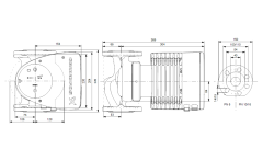 Grundfos MAGNA1 40-100 F(220 mm) 200-300.000 Kazan İçin Frekans Konvertörlü Sirkülasyon Pompası 10mss 21m³/h