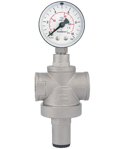 Pakkens 1/2'' Basınç Düşürücü, Basınç Regülatörü Manometreli 15 Bar