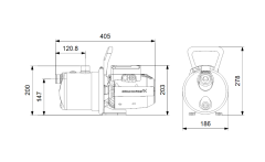 Grundfos JP 3-42 Paslanmaz Gövdeli Jet Pompa 40 mss 3.6 m³/h