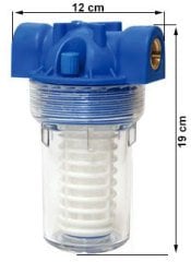 Aquafer 5'' Yıkanabilir Filtre 3/4 inc 50 Micron Su Süzme Tortu Pislik Tutucu Filtre
