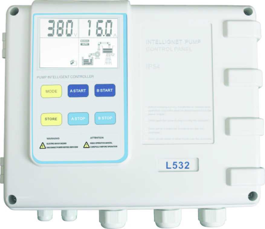 EPC 0,75 - 4 kW Çift Pompalı Trifaze Dalgıç Pompa Koruma ve Kontrol Panosu - Dijital Ekran,Türkçe Menü