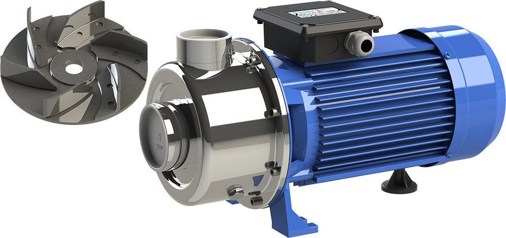 Sumak SMİNOX/A-400/2T Paslanmaz Santrifüj Pompa Açık Fanlı Trifaze (380 V) 4 Hp