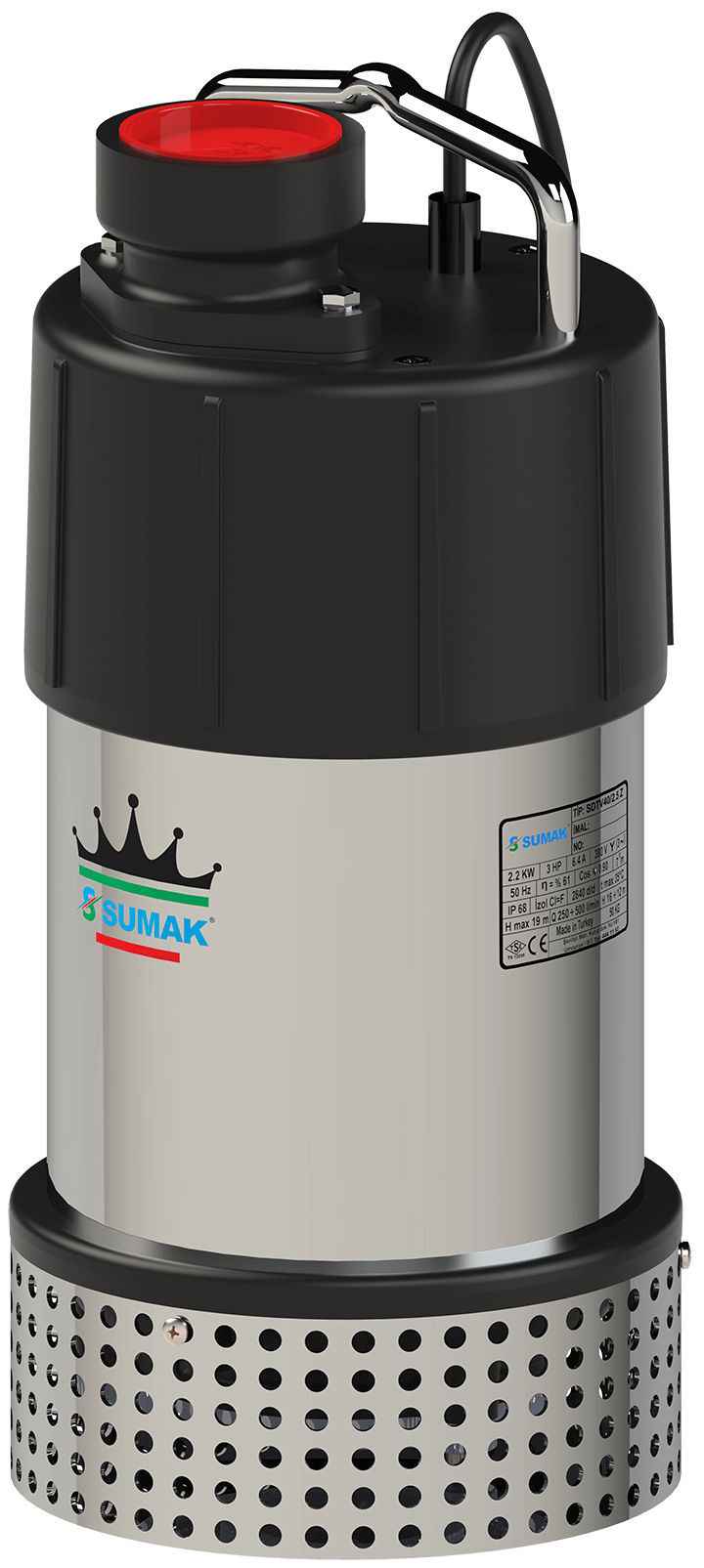 Sumak SDTV 40/2.5 Z Gömlek Soğutmalı Dalgıç Pompa Trifaze 380V 4 Hp