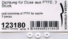 123180 Seal consisting of PTFE for nozzle, 3 pieces for all H&S Models