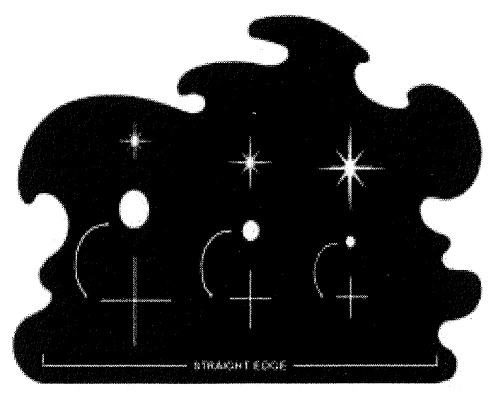 4852-00 B-Fast Starstruck Stencil 5.25'' x 8.50'' (13,5cmX22cm) Airbrush Plastik Şablon