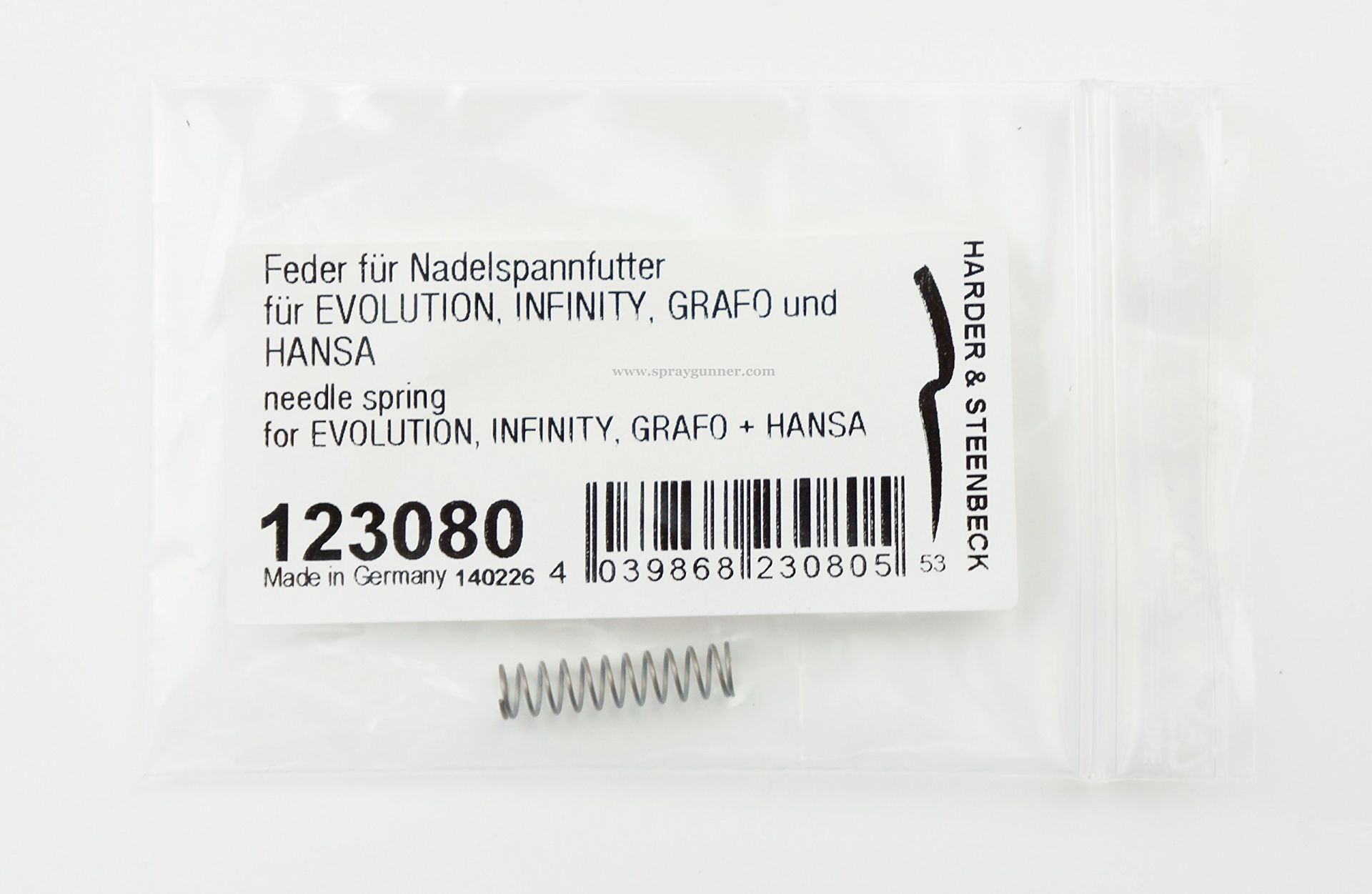 123080 Needle spring for EVOLUTION, INFINITY, GRAFO + HANSA