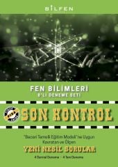 8. SINIF SON KONTROL FEN BİLİMLERİ DENEME