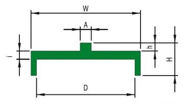 KULAKLI T PROFİL ALPOLEN 1000/PROFILES OF BEVEL CHANNEL