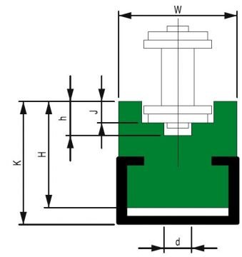 ALPOLEN 1000  U MODEL ÇELİK PROFİLLİ  ZİNCİR KIZAKLARI / ROLLER CHAIN GUIDES