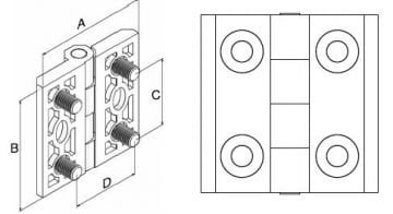 YAPRAK MENTEŞE/LEAF HINGES 50*50 (215 ZA 050)