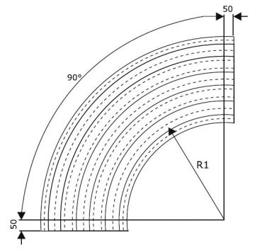 ALPOLEN 1000 90 DERECE (882 TAB DÖNÜŞLÜ AĞIR TİP BANTLAR İÇİN) / CURVE TRACKS FOR 882 CHAINS/HEAVY DUYT