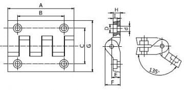 PLASTİK MENTEŞE 78*100/HINGES 215 000 102