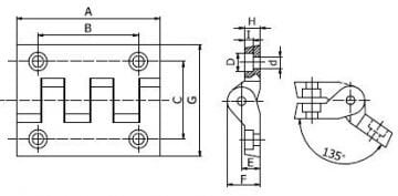 PLASTİK MENTEŞE 78*100/HINGES