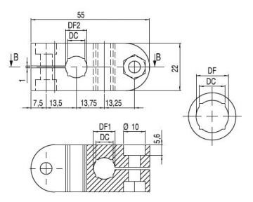 FOTOSEL ÇAPRAZ TUTUCU MENGENESİ/CROSS BLOCK FOR GUIDES 12*10 (214 151 012)