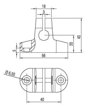 FOTOSEL GÖVDE BAĞLAMA MENGENESİ/PHOTOCELL CROSS BLOCK