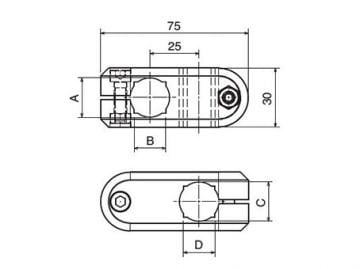 FOTOSEL ÇAPRAZ TUTUCU MENGENESİ (AĞIR TİP)/CROSS BLOCK FOR GUIDES(HEAVY DUTY)