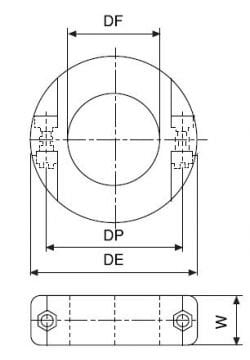 DİŞLİ SABİTLEME KELEPÇESİ(YUVARLAK)/SPLIT COLLARS TYPE(ROUND)