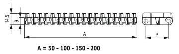 961 YÜKSELTİLMİŞ IZGARALI (SÜZGEÇLİ) 27.2 mm HASIR BANT/ RAISED OPEN GRID MODULER CONVEYOR BELT